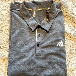 Heather blue adidas polo